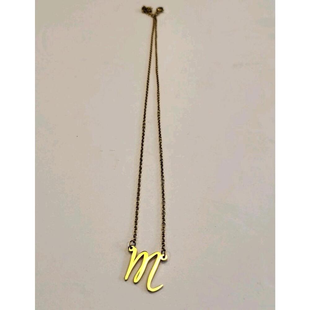 Initial Necklace for Women 'M'